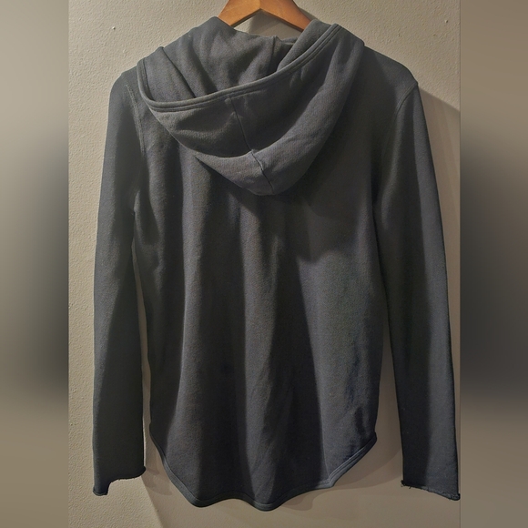 ATM Anthony Thomas Melillo French Terry Black Double Zip Hood Jacket Womens M - Picture 5 of 5